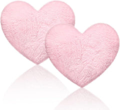 Soft Heart Throw Pillow, Plush Heart Shaped Decorative Pillow, Baby Pink - 35 Cm | Fluffy Heart Shaped Cushion For Girl On Valentine's Day Pillow | For Living Room, Dining, Sofa, Car