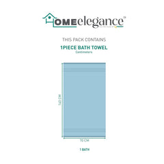 Home Elegance 100% Cotton Comfort Living Bath Towel 400 Gsm (Cool Blue)- Pack Of 1