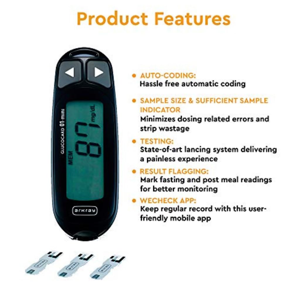 Arkray Max 01 Mini Blood Glucose Monitor With 20 Strips | Japanese Technology Arkray Max 01 Mini Blood Glucose Monitor With 20 Strips | Japanese Technology