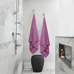Mashur Fab Microfiber Bath Towel 450 Gsm | Ultra Soft, Quick Dry & Super Absorbent Lightweight Travel Towel (Pink)