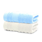 Mush 100% Bamboo 600 Gsm Bath Towel | Ultra Soft, Absorbent & Quick Dry Towel For Bath | Towel Set Of 2 | Couple Towel Set (Sky Blue & White)