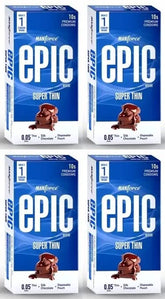 Manforce Epic Desire Super Thin Condoms For Men, Silk Chocolate Flavour (10 Counts) X Pack Of 4