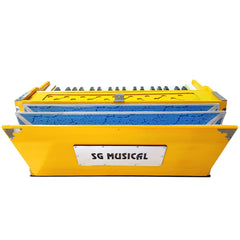 Portable Musical Instrument Harmonium - 7 Stopper, 39 Keys, Double Bellow, Free Reed Keyboard Instrument