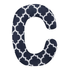 Pregnancy Pillow, C Shaped Pillow, Maternity Pillow For Sleeping - Black | Kiko Printed, 100% Cotton Pillow For Pregnant Mothers | With Breathable & No Heat Fabric - Full Body Support