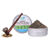 Ayurvedic Herbal Smoking Blend 1 Pack (1 Oz/ 30g) With Wooden Pipe Brown Pot|Helps To Quit Smoking - Tobacco-Free & Nicotine-Free Smoking Mixture