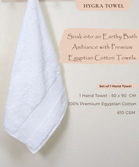 Rangoli Soft Absorbent Durable Towels Earthly Egyption Cotton Plush Oversized Small Size Bath Towel 400 Gsm (White)