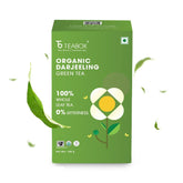 Teabox Organic Darjeeling Whole Leaf Green Tea - 100gm, 3.5 Ounce | Brisk, Light & Fresh Whole Leaf Tea - Straight From The Himalayas | 100% Natural, 0% Bitterness, Low Caffeine