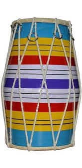 Baby Mini Dholak For Kids Or Decoration - Multicolor | Perfectly Symmetric Round Dholak - Dholak For Festival, Wedding, Satsang | Punjabi Dhol Drum, Housewarming Gifts