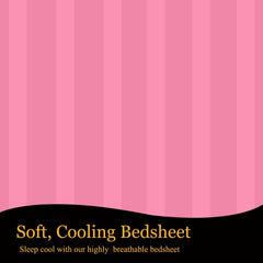 Wrinkle Resistant King Size Bedsheet With 2 Pillow Cover - 108 X 108 Inches, Light Pink | Smooth, Breathable, Comfortable Double Bedsheet