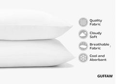 Polyester Microfiber Pillow Filler Combo, For Bedroom, Bed Pillow, King Size - 18 X 28 Inch | Neck Support, For Side, Back & Stomach Sleeper | Useful For Everyone, Washable - Pack Of 8