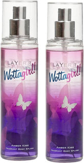 Layer'r Wottagirl Amber Kiss Fragrant Body Spray 135ml Each 4.56 Fl.oz. Combo Of 2 | Ideal For Dailywear