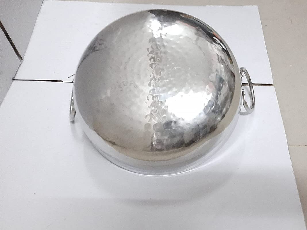 Silver Sandwich Bottom Stainless Steel Kadhai Or Kadai Cookware - 2.5 Liters, 14 No. | Authentic Look - Heavy Gauge Kadhai Silver Sandwich Bottom Stainless Steel Kadhai Or Kadai Cookware - 2.5 Liters, 14 No. | Authentic Look - Heavy Gauge Kadhai