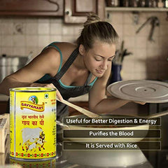 100% Pure Indian A2 Cow Ghee By Gavyamart | Rich In Healthy Fat Nutrients Desi Cow Ghee Perfect For Cooking | 4 Litr (1 Litr * 4) 135.2 Ounce | Tin Pack