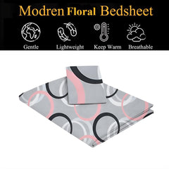 Single Bedsheet With 1 Pillow Covers - 60 X 90 Inches, Light Grey | Soft Wrinkle Free Breathable Easy Care | Color Fade Resistant Bedsheet