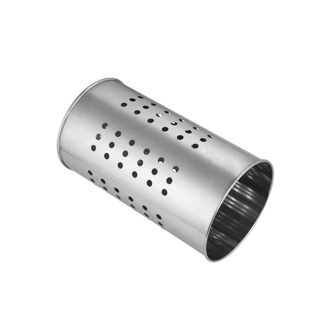 Stainless Steel Utensil Holder With Round Hole, Silver | Rust Free, Easy To Clean & Dishwasher Safe Stainless Steel Utensil Holder With Round Hole, Silver | Rust Free, Easy To Clean & Dishwasher Safe