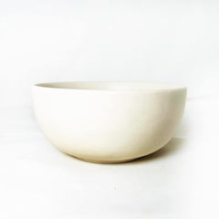 Subhra White Ceramic Serving Bowl Set Of 2 Pieces - 800ml Each | Handcrafted White Matte Finish Large Dining Serving Bowls For Serving | Microwave Safe & Dishwasher Safe