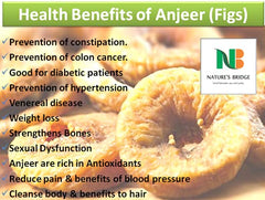 100% Natural Afghani Dry Figs Anjeer By Nature's Bridge 500gm, | Good For Health Also Increase Memory Power, Energy Dry Fruits Anjeer | 17.6 Ounce