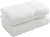 Tiqh 100% Egyptian Cotton Bath Towels 1200 Gsm | Heavy Weight & Absorbent-Top Luxury Bath Towels (White)- 2 Piece