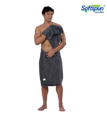 Softspun Microfiber Cloth Towel 350 Gsm | Multi-Purpose Super Soft Absorbent Cleaning Towels For Home, Kitchen, Car, Cleans - 4 Peice (Grey)
