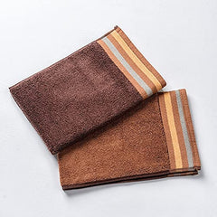 Ddecor Cotton Hand Towel 400gsm (Brown)- Pack Of 2