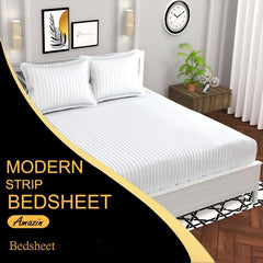 Cotton Double Bedsheet With 2 Pillow Cover - 90 X 90 Inches, White | Suitable For All Seasons & Easy To Wash | Bedding Set For Daily Use