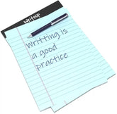 Writeup Pad For Office, Notes Writing, Premium, A5 Paper Ruled Note Pad 100 Pages (Blue) 6pcs