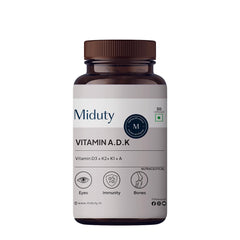 Miduty Vitamin Adk Multivitamin Contains Vitamin A - D3 - K2 Immunity Booster, Bone Strength, Healthy Heart , Supplement For Men & Women | 30 Capsules, 50gm 0.1lbs