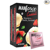Manforce Cocktail Strawberry & Vanilla Flavoured 20 Count (Pack Of 2)| Double Fun With Flavour
