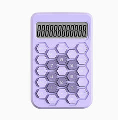 Fycan Mini Calculator 12 Digit Large LCD Display Big Buttons Easy To Press Non-Slip Base Desktop Handheld Small Calculator For Student, Office Work (Purple)