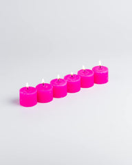 VOTIVE ROSE WAX CANDLES | PERFECT FOR NIGHT PARTY & BIRTHDAY CANDLES SET OF 6