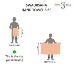 Swaursaha Premium Cotton Hand Towel 400 Gsm | Ultra Soft, Quick Dry, Super Absorbent Towel (Green) - 2 Pcs