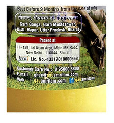 Organic Vedic Mathni Ghrit Desi Ghee By Gau Amritam | Pure Healthy Traditional Curd Churned Desi Cow Ghee For Boost Immunity | (500ml) 16.9 Ounce | Jar Pack