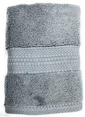 Bombay Dyeing Ultrx Zero Twist Plain Cotton Hand Towel 400 Gsm (Grey)- 2 Piece