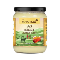 100% Natural A2 Cultured Buffalo Ghee By AMP Purely Moo | Traditional Bilona Method Healthy Buffalo Desi Ghee For Frying | (5 Litre) 169.0 Ounce | Jar Pack