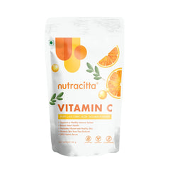 Nutracitta Vitamin C Powder (L- Ascorbic Acid) For Immunity Boosting, Serum Making, Anti Ageing Beauty Formulations, Lotion Making, & Diy Personal Care For Face, Skin & Body | 100gm 0.2lbs