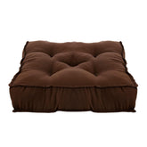 Square Chair Pad Cushion, Soft & Comfortable Sitting, Brown - 45 X 45 X 7 Cm | Microfiber Fabric & Solid Color, Furniture Cushion, Lightweight, Versatile Use - Pack Of 1