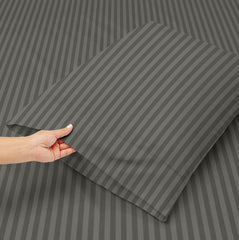 Plain Bedsheet For Double Bed King Size With 2 Pillow Covers | 90 X 100 Inches, Grey - Ideal For Home, Hotels, Guest House Durable For All Season