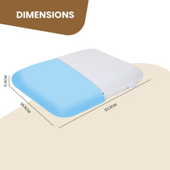 Cooling Gel Memory Foam Pillow For Spondylitis Neck & Shoulder Pain Relief, White, Size - Standard | Cervical Pillows For Sleeping, Designed For Orthopedic & Ergonomic Support