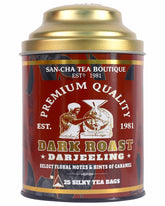 San-Cha Dark Roast Darjeeling Tea - 25 Silky Tea Bags | Select Floral Notes & Hints Of Caramel - Golden Orange Pekoe Tea | Medium Caffeine