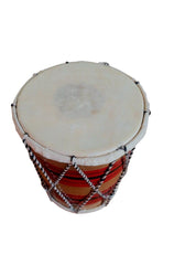 Premium Mini Dholak For Kids - Multicolor | Perfectly Symmetric Round Dholak - Dholak For Festival, Wedding, Satsang | Very Easy To Tune, Best Toy For Kids