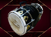 Professional Classical Dholak Nut & Bolt With Bag & Belt Also - Black | Double Headed Hand Drum, Perfectly Symmetric Round Dholak - Dholak For Festival, Wedding, Satsang | Very Easy To Tune