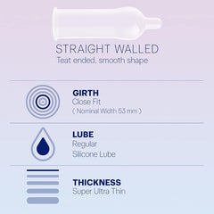 Durex Invisible Condoms | Ultra Thin Condom,10s