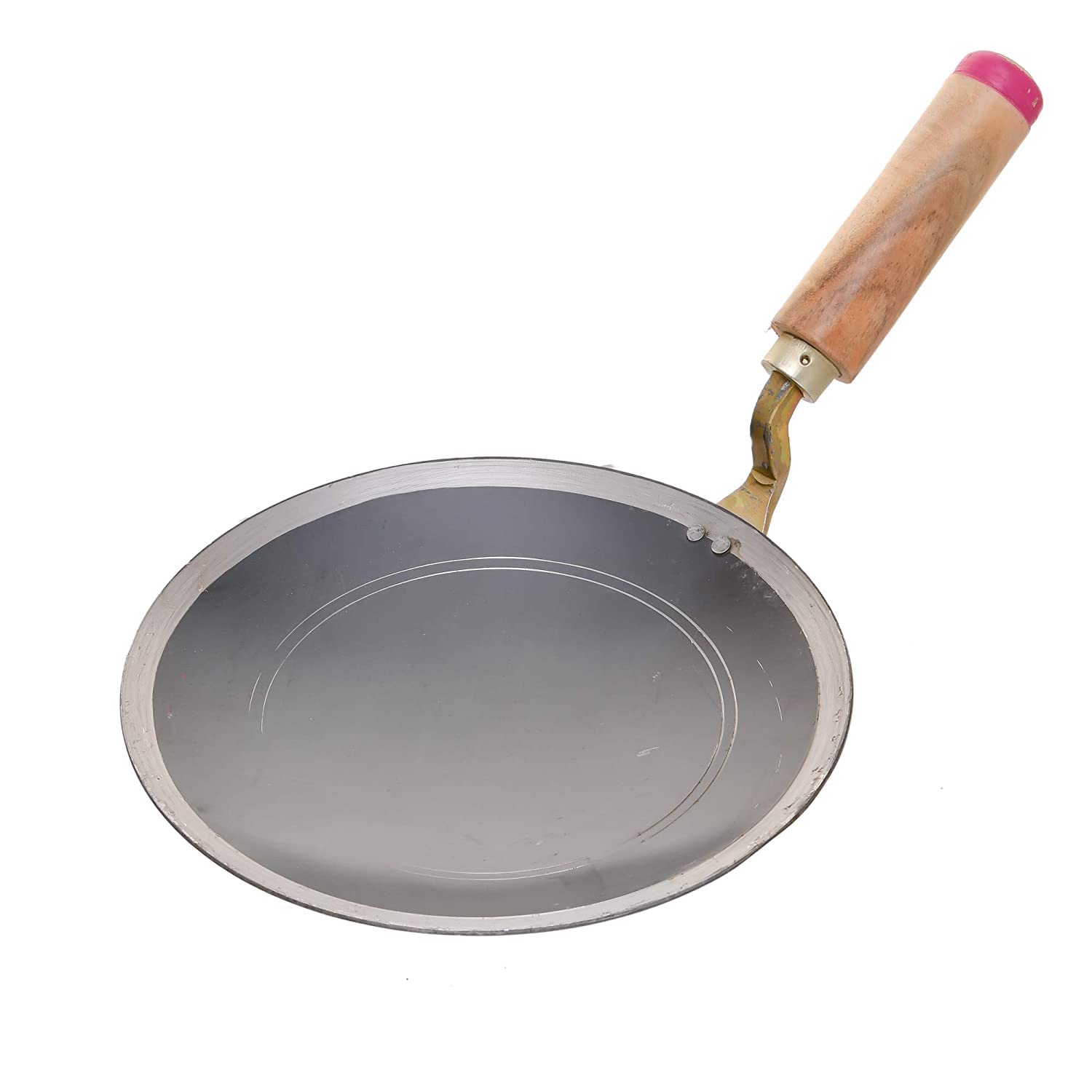 Traditional Pure Black Iron Tawa With Wooden Handle, 9.5 Inches | Heavy Base For Roti, Chapati With Wooden Handle Roti Tawa Traditional Pure Black Iron Tawa With Wooden Handle, 9.5 Inches | Heavy Base For Roti, Chapati With Wooden Handle Roti Tawa