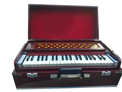 Harmonium Instrument Folding Portable With Coupler & Free Carry Bag - Two Reeds (Base+ Male), 3 1/2 Octaves, Total 42 Keys, No Lag Time | Instant Response Keyboard