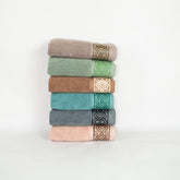Rangoli 100% Cotton Fibre Hand Towel 1200 Gsm | Highly Durable & Absorbent Towel | Skin-Friendly & Quick Drying Luxury Towels (Multicolor) - Pack Of 6