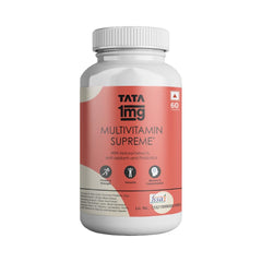 Tata 1mg Multivitamin Supreme With Zinc, Calcium, Vitamin D, Antioxidants & Probiotics , Strength, Immunity, Memory & Concentration, Energy Booster For Men & Women | 60 Capsule , 100gm 0.2lbs