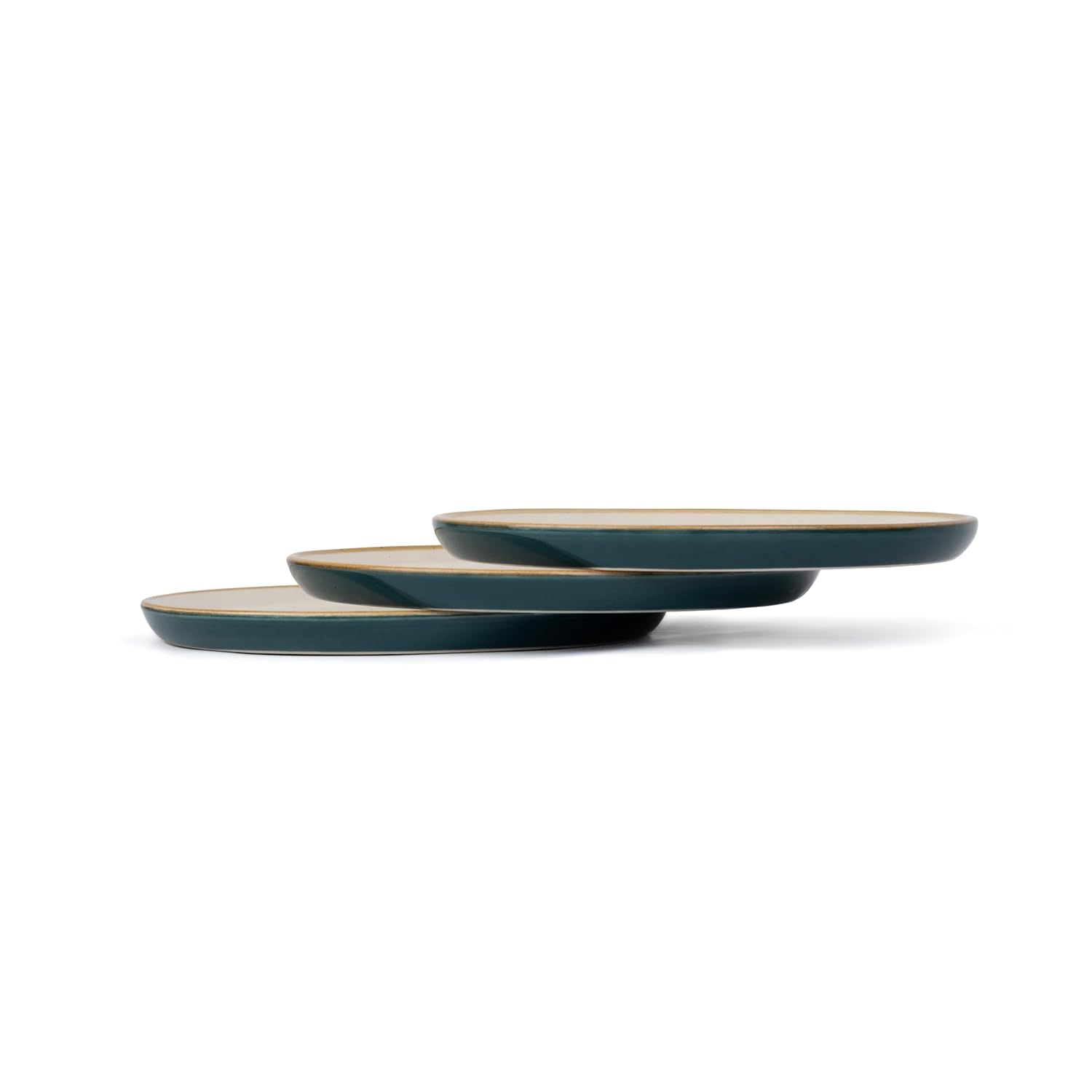 Ceramic Dinner Plates Set Of 6 Pieces, Teal Ivory Slow Series | Ceramic Plates Set - Glossy Finish Plate Set | Ceramic Dinner Plates - Plates Set For Dinner | Microwave Safe & Dishwasher Safe Ceramic Dinner Plates Set Of 6 Pieces, Teal Ivory Slow Series | Ceramic Plates Set - Glossy Finish Plate Set | Ceramic Dinner Plates - Plates Set For Dinner | Microwave Safe & Dishwasher Safe