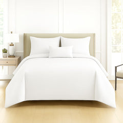 Plain Double Bedsheet For Queen Size With 2 Matching Pillow Covers For Home - 90 X 100 Inches, White | Smooth Finish, Soft Touch & Breathable Comfort For Everyday Use