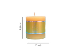 JASMINE APPLE FRAGRANCE PILLAR CANDLE 2.5 INCH PACK OF 2 HOME DECOR CANDLE