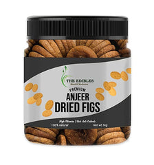 100% Natural Anjeer Dried Figs By The Edibles 1kg, | Perfect For Healthy Snacking | Rich Source Of Fibre, Calcium & Iron | 35.2 Ounce